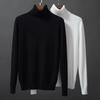 Spring and Autumn Trendy Men's Turtleneck Pullover Autumn and Winter Slim Solid Color Tops Shirts Plus Size Tops for Men M-3XL