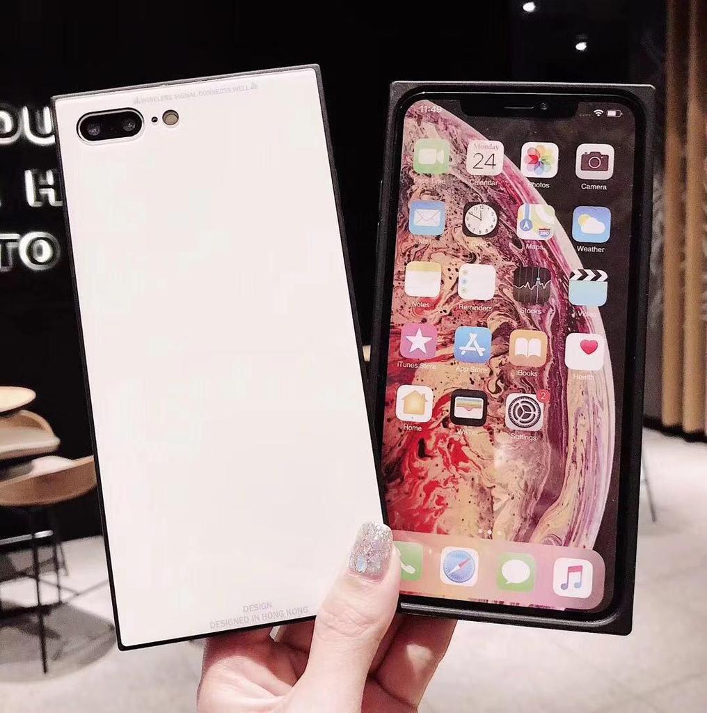 Квадратный защитный чехол для Apple 14 Pro/Max: Сплошной цвет, стеклянный корпус, полная мягкая защита 13 Pro под прямым углом