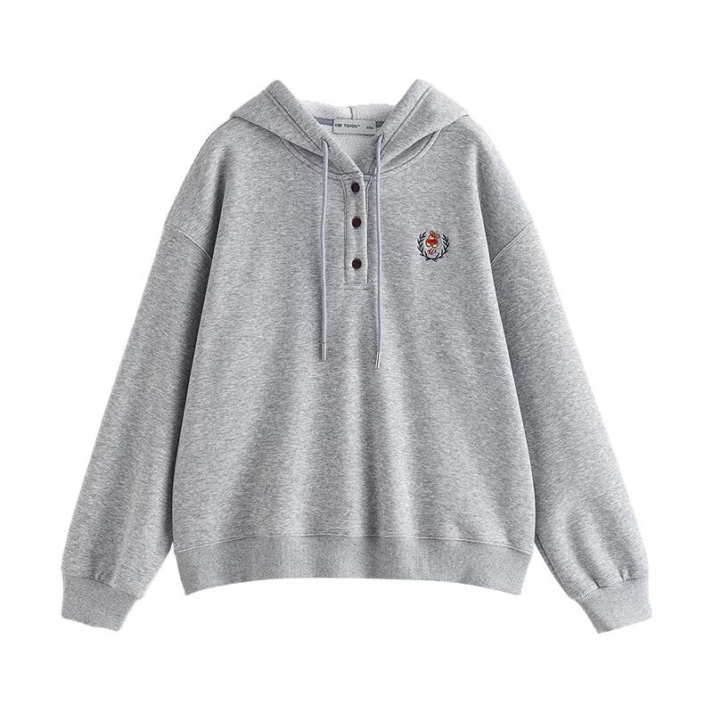 Chuyu Women's Embroidered Hooded Fleece Sweatshirt