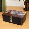 Удобная коробка для оловянного ключа с замком, 1 комплект настольной коробки для хранения ювелирных изделий в винтажном стиле