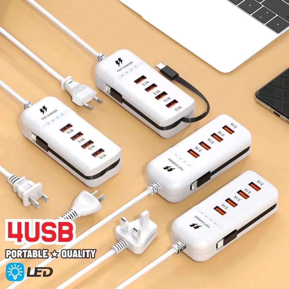 66 Вт USB-зарядное устройство Type C, быстрая зарядка, разъем питания USB-концентратор, адаптер с кабелем Type C, быстрое настенное зарядное устройство для iPhone, Samsung, Xiaomi