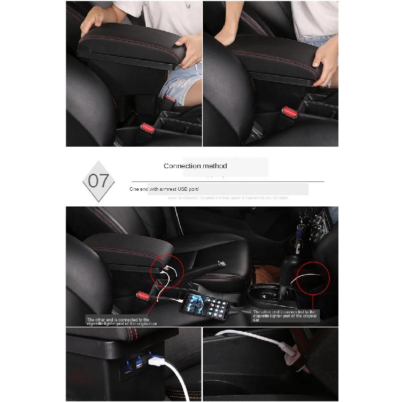 Car Armrest Box for Peugeot 308 2008 2009 2010 2011 2012 T7 SW / Citroen C4 2011 Retrofit Parts Center Storage Box USB Accessori