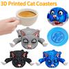 Креативные 3D-печатные подставки под чашки с котами, забавные паникующие коты, подставки под кружки, держатели для кружек, украшение для офисного стола, домашнего декора