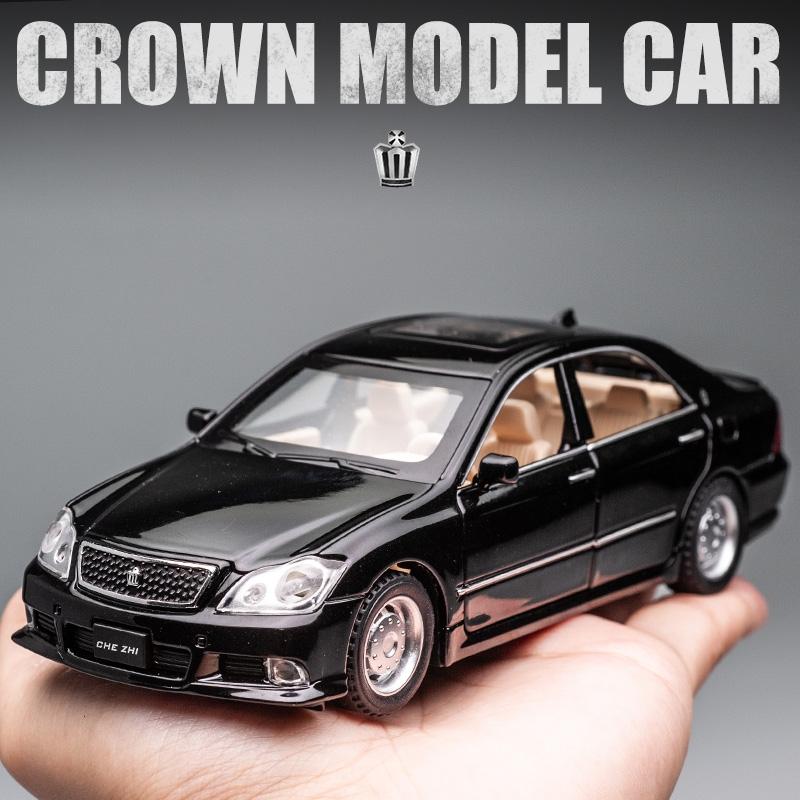 Toyota Crown 12th Generation Simulation Diecast & Toy Vehicles Sounds & Light Pull Back Car 1:32 Alloy Collection Model