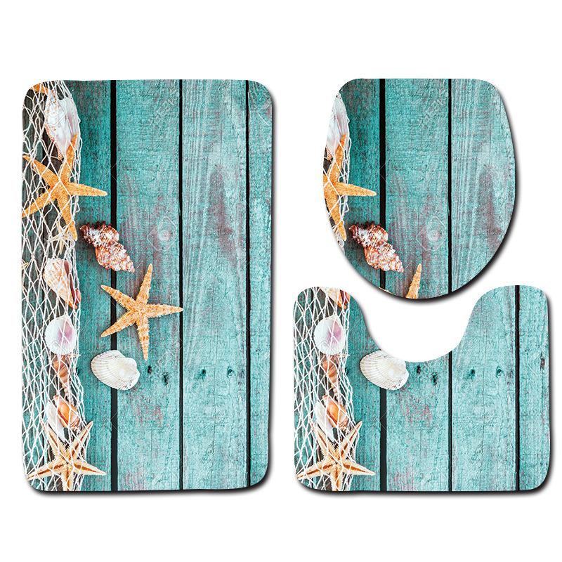 Bathroom Floor Mat Bathroom Mat Toilet Three-Piece Set