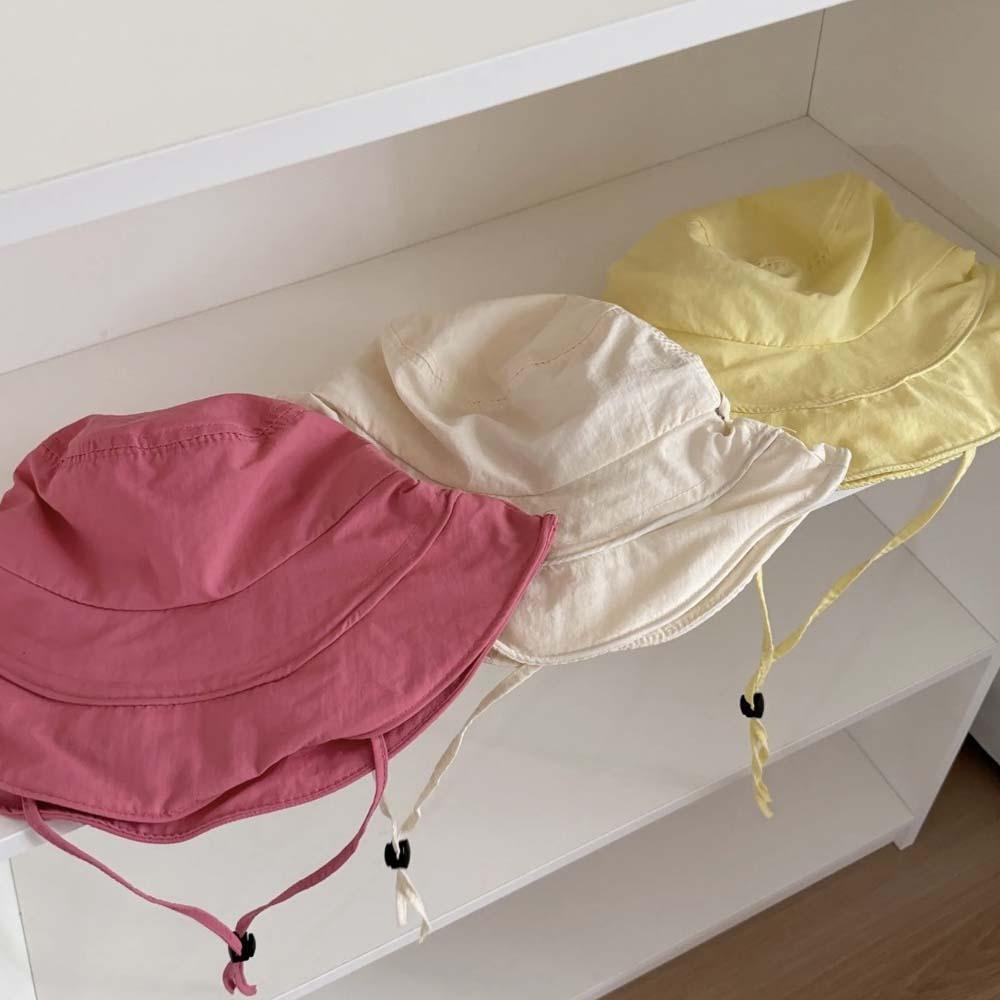 Pleasantly Cool Quick Drying Fisherman Hat Windproof Rope Foldable Basin Cap Women