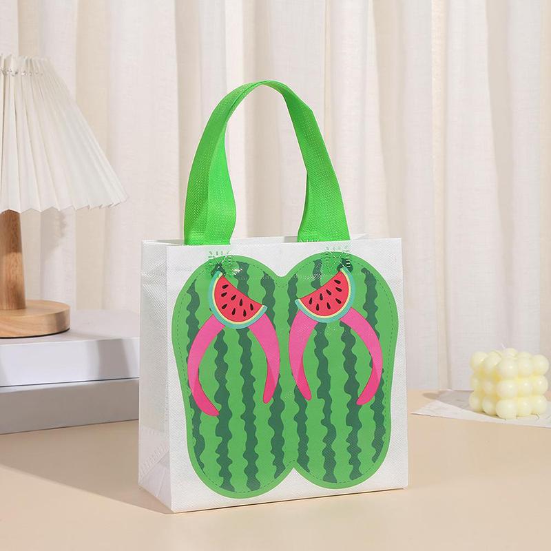 12Pcs Gift Bag Beach Non-Woven Tote Bag Flip Flop Pattern Tote Bag Gift Beach Waterproof Tote Bag Waterproof Multicolor