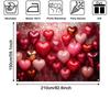 LS Valentine's Day Photography Backdrop Feburary 14 Engagement Bridal Shower Glitter Heart Balloons Rose Candle Background