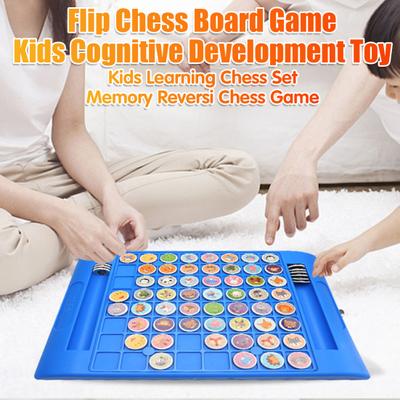 Игра в шахматы для детей Animal Flip Chess Game для 2 игроков Memory Chess Matching Board Game Focus Training Toddles Toy Educational Memory Challenge Toy