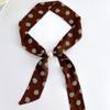 Old money style, black and white polka dot beaded silk scarf, necklace, light luxury temperament, versatile neck accessories, high-end neck strap acc