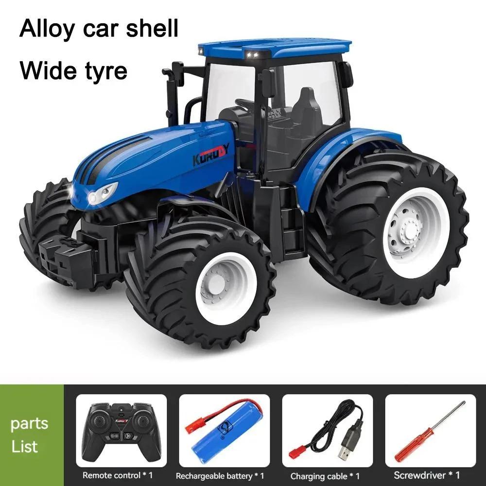 Farmer Car Remote Control Tractor Trailer 2.4G RC Tractor Simulation Engineering Construction Truck Model Toy Tillage Machine