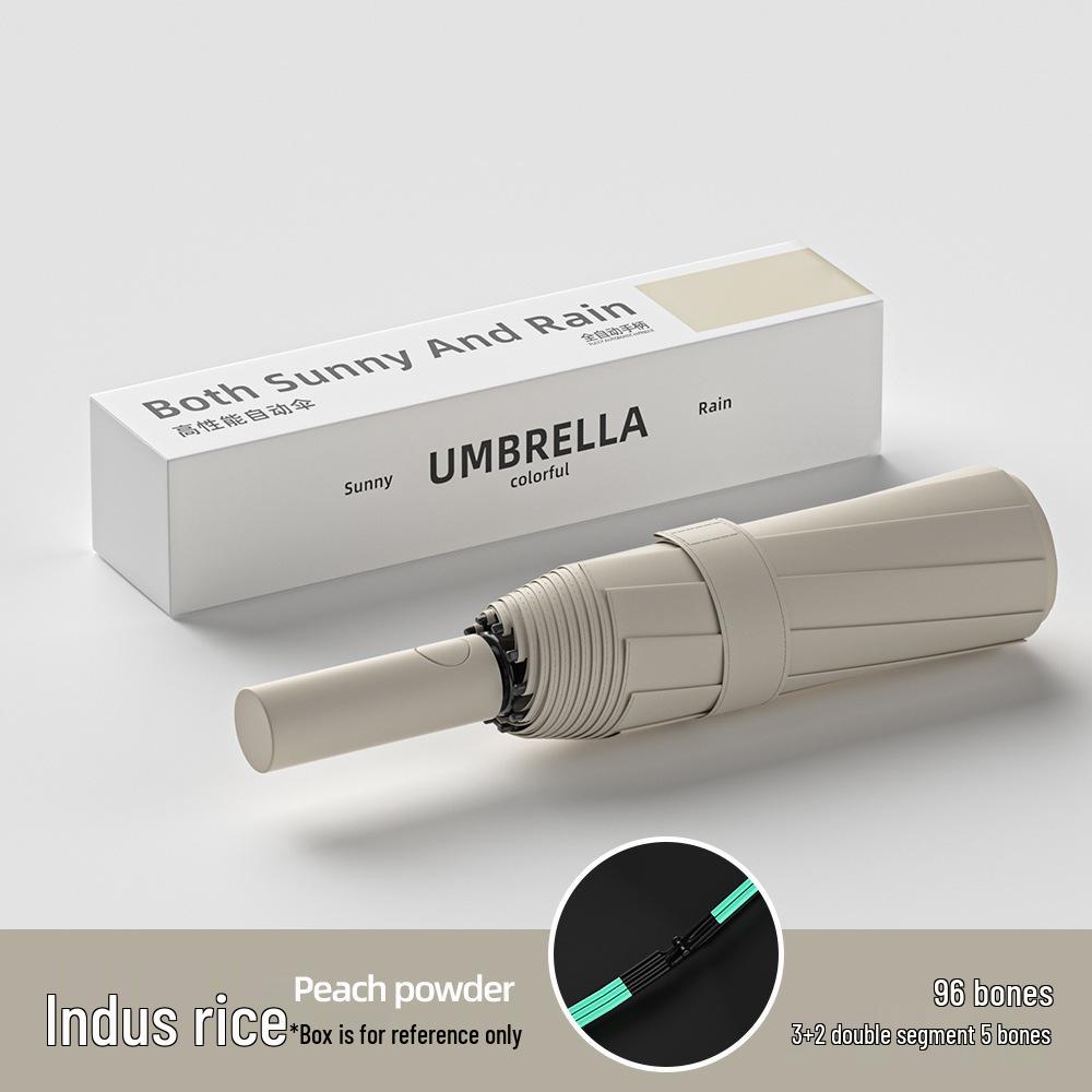 Роскошный полностью автоматический складной зонт для женщин и мужчин — солнцезащитный, защитный и рекламный зонт для бизнеса.