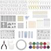 Diy Crystal Drip Mold Set Epoxy Resin Letter Jewelry Accessories Silicone Mold