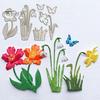 Cutting Die Butterfly Flower Jungle Pattern Washable Carbon Steel Scrapbook Paper Craft Embossing Mold for Card Making
