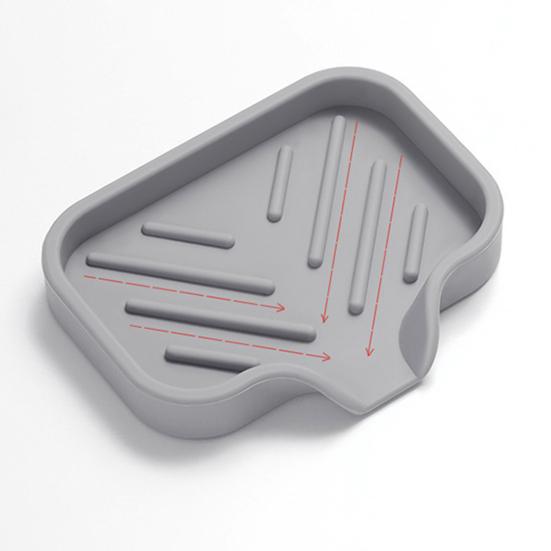 Мыльница, силиконовый поддон для раковины со сливным носиком, многоразовая, легко моющаяся, щетка для мытья столешницы, полка для хранения мыла, кухонный органайзер