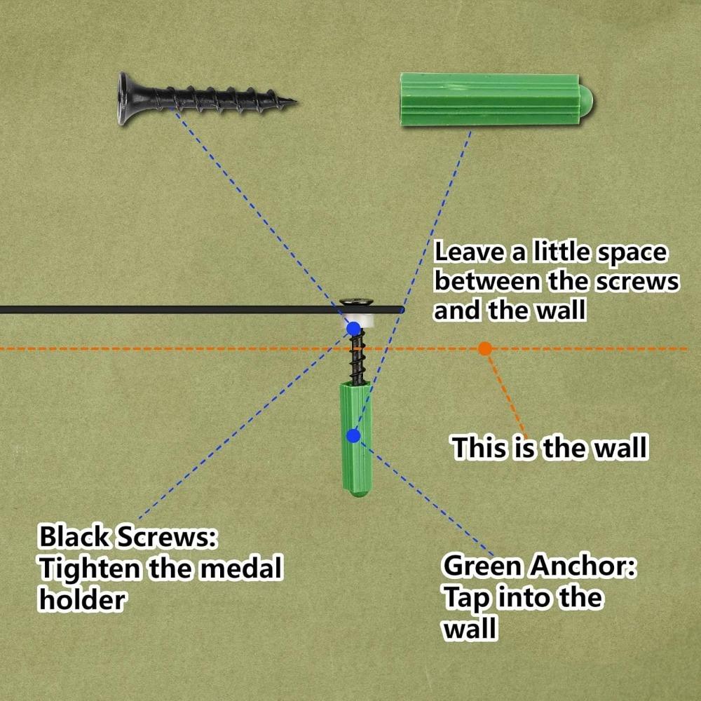 Прочный Настенный Держатель для Хоккейных Медалей с 12 Крючками, Полка-Дисплей для 60+ Наград, Черный Держатель для Спортивных Медалей, 15,7x8x4 Дюйма