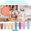 Silicone Cap Seal Water Bottle Cap Accessories, Available In Four Colors, With Built In Straw Cap 40 Oz Cup Lid