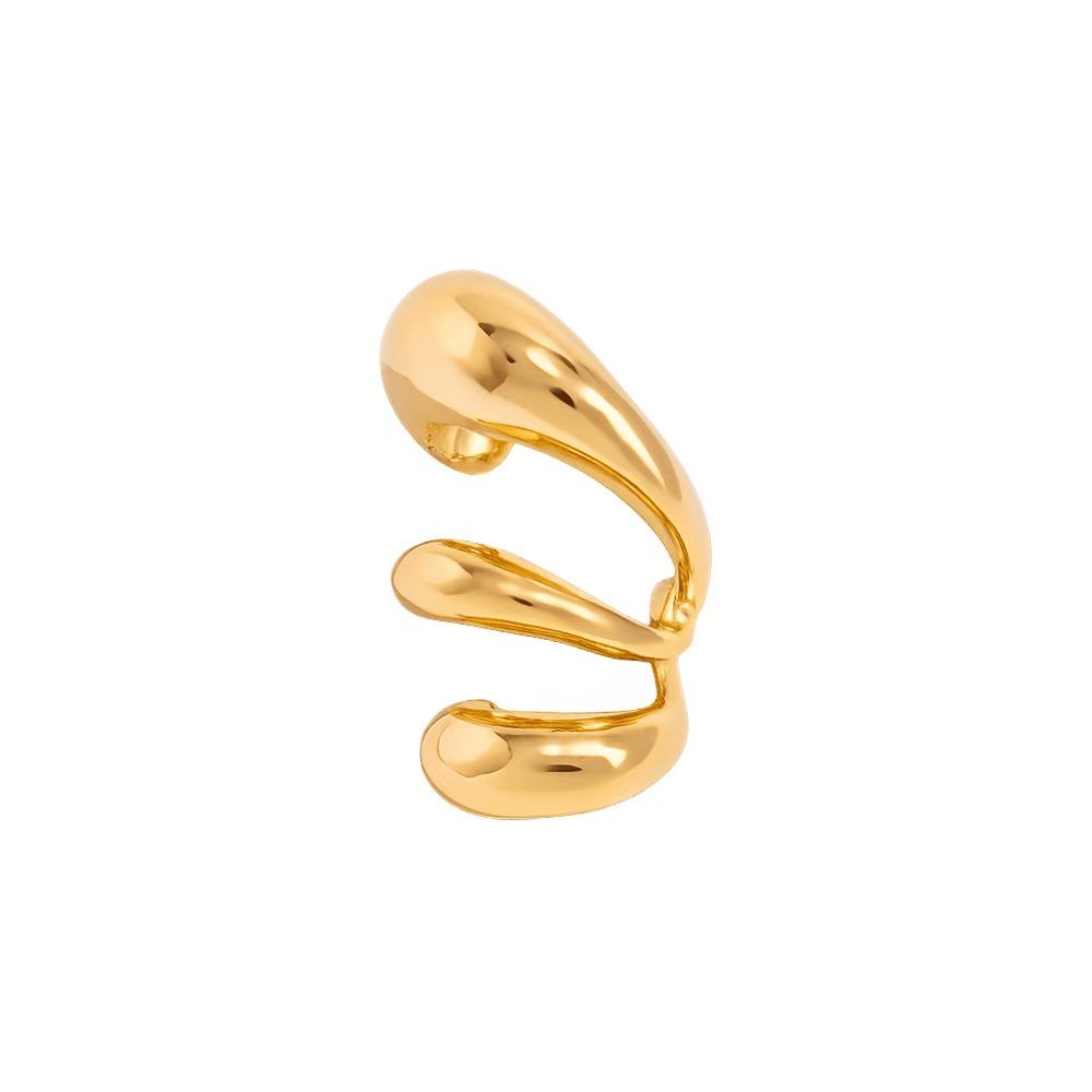 Zinc Zinc Alloy Fake Piercing Earrings Water Drop Ear Cuff Jewelry Vintage Multilayer Hollow Ear Clips Wear