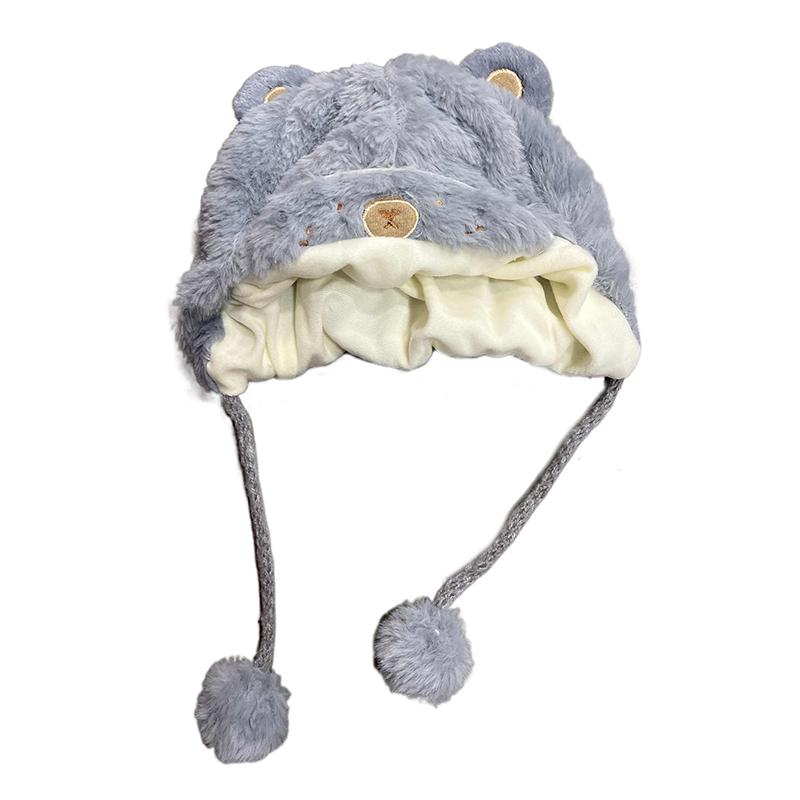 Capybara зимние теплые детские шапки для девочек и мальчиков флисовые шерстяные шапки с подгибкой с комками шерсти защитные шапки для ушей мягкий чепчик для новорожденных