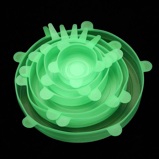 6/12 шт. многоразовые силиконовые эластичные крышки, универсальная крышка, силиконовая крышка для чаши, кастрюли, силиконовая крышка, крышка для приготовления пищи, свежая крышка, крышка для микроволновой печи
