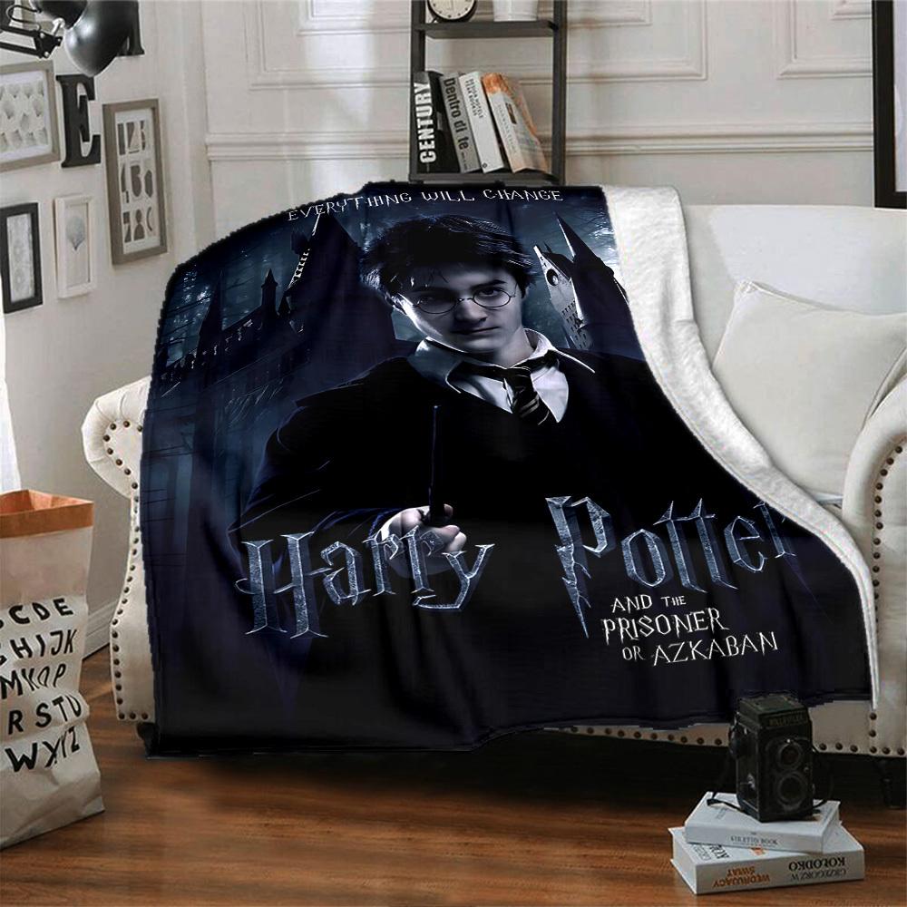 1pc Harry Potter Prisoner of Azkaban Flannel Blanket Soft Warm Throw for Home, Office, Travel, All-Season Cozy Bedding GiftL1193