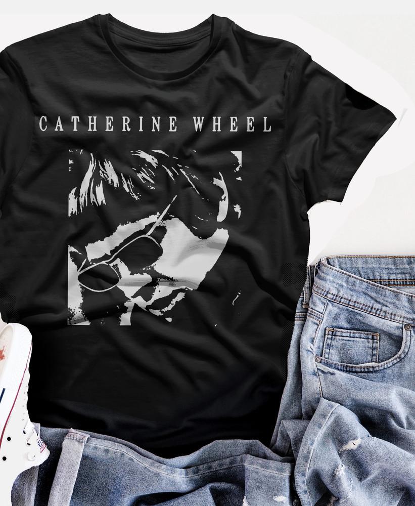 Черная футболка группы Catherine Wheel Унисекс Все размеры S-5XL футболка с рисунком 1F1933 Унисекс футболка