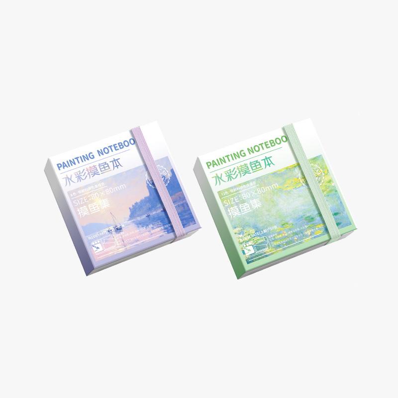 1 шт. с палитрой мини-блокнот для рисования портативный 50 листов школьные эскизы творческие студенты канцелярские принадлежности акварель