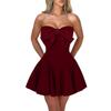 Женское Модное, Элегантное, Сексуальное, Приталенное, Без бретелек Короткое платье с бантом