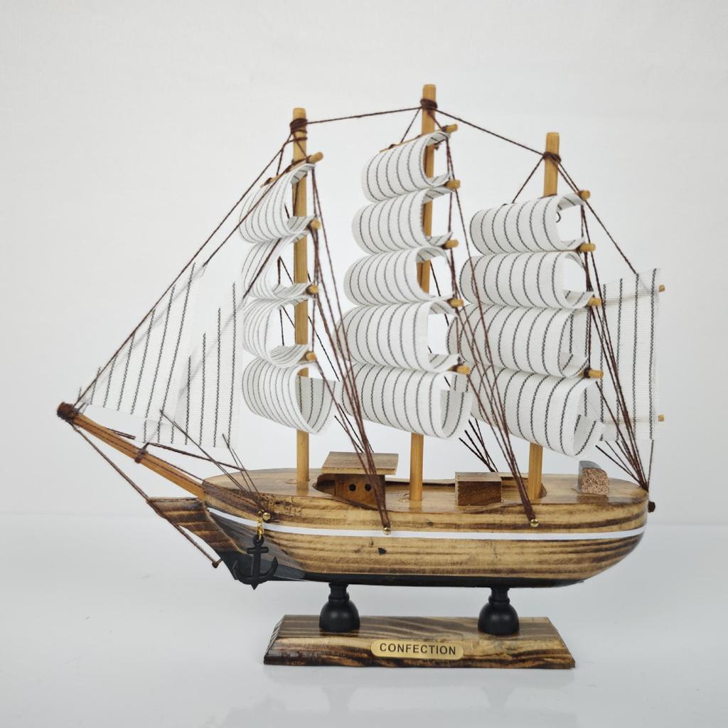 Деревянная модель парусника 24 см Средиземноморский декор