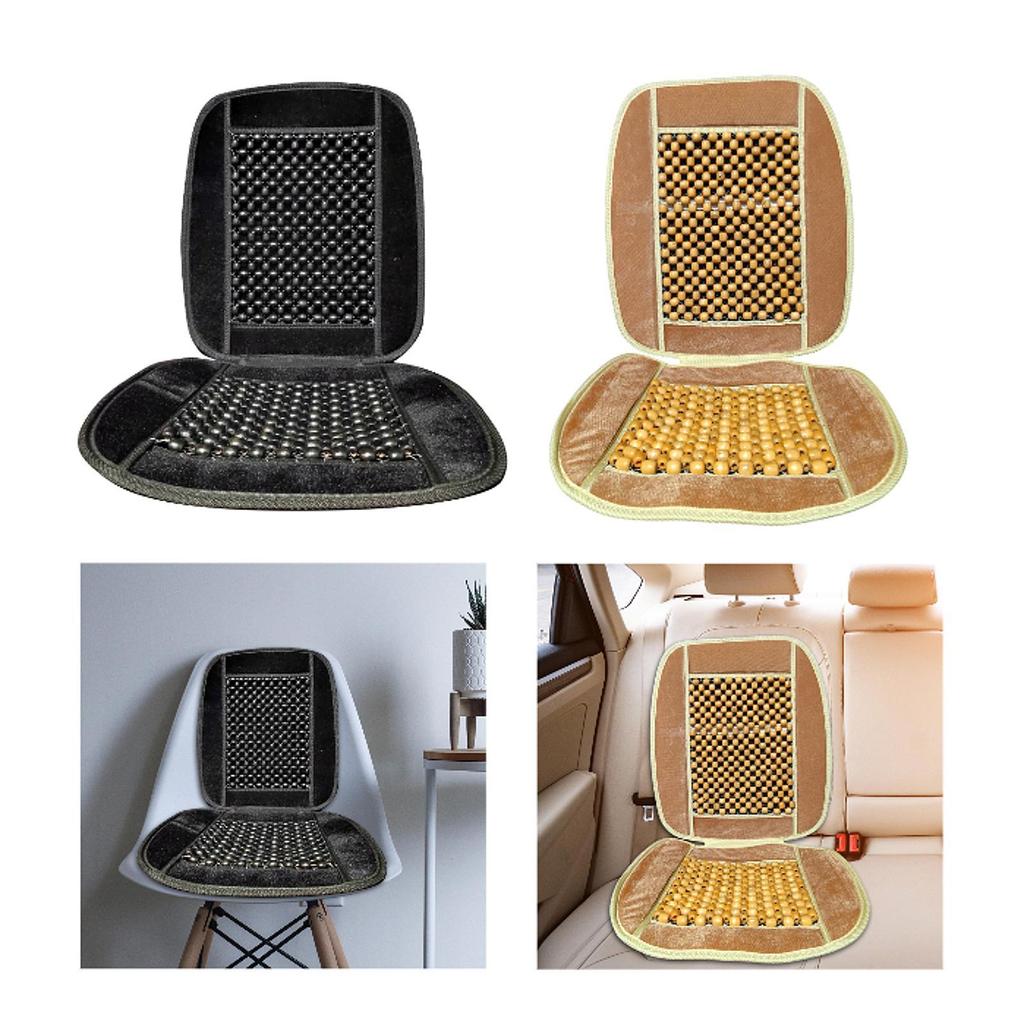 Универсальная накидка на сиденье автомобиля из деревянных бусин, поддержка спины, массажная охлаждающая подушка