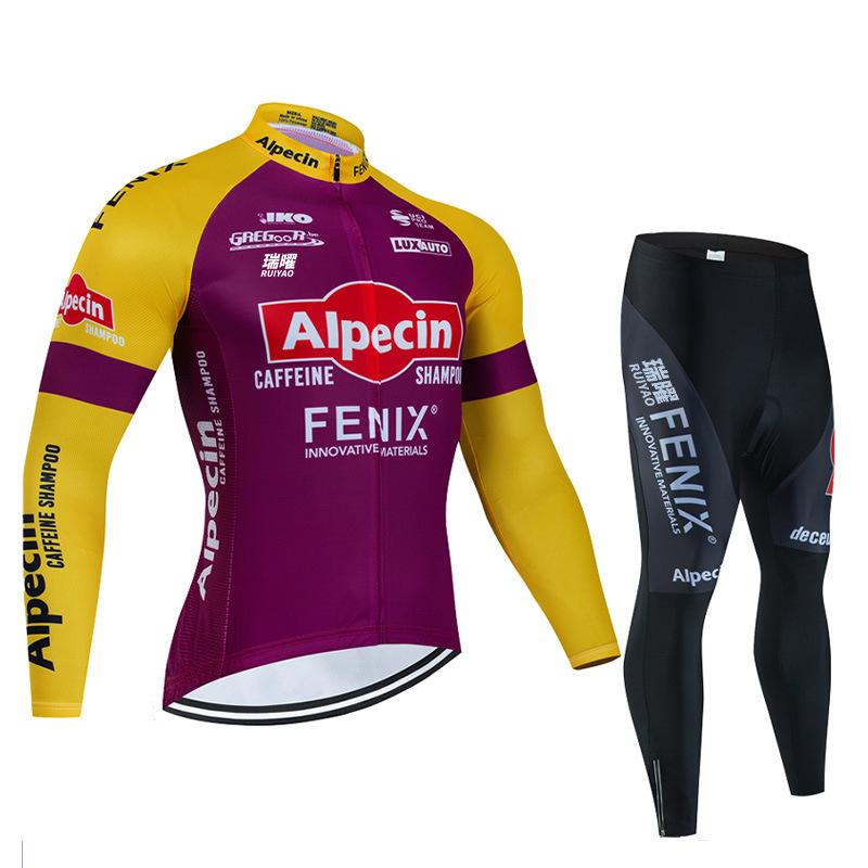 Autumn Breathable Cycling Suit, Tour De France Road Cycling Clothing, Winter Fleece Quick-drying Sunscreen, Men's Cycling Clothing