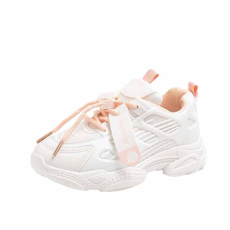 Весенне-летние корейские детские дышащие сетчатые кроссовки для мальчиков и девочек, однотонные, с мягкой подошвой, износостойкие спортивные туфли