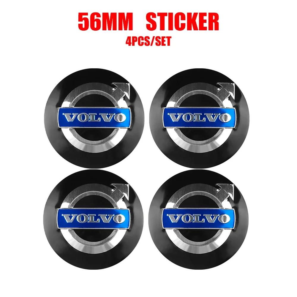 4pcs 56/60/64mm Car Wheel hub Center Cap Badge Covers Sticker For Volvo Rdesign V60 V40 XC90 S60 C30 XC60 V50 V70 S90 Olestar