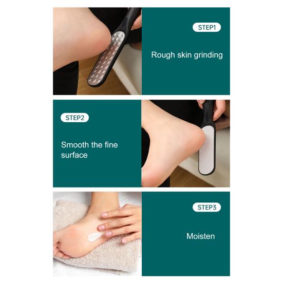 Мозоли Пятки Шлифовальная машина для ног Двойной эффект Нержавеющая сталь Дизайн Мозоли Бритва Тонкий каблук