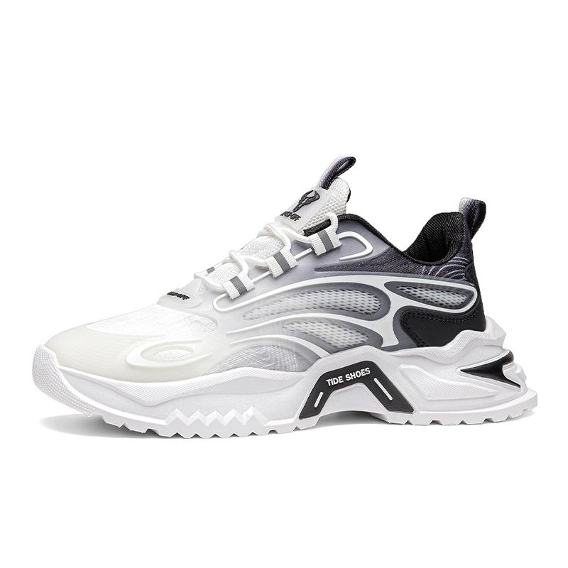 Men's Casual Sneakers Thick Platform Mesh Male Shoes Stylish Comfortable Outdoor All Brands Designer Walking Black Original Repl