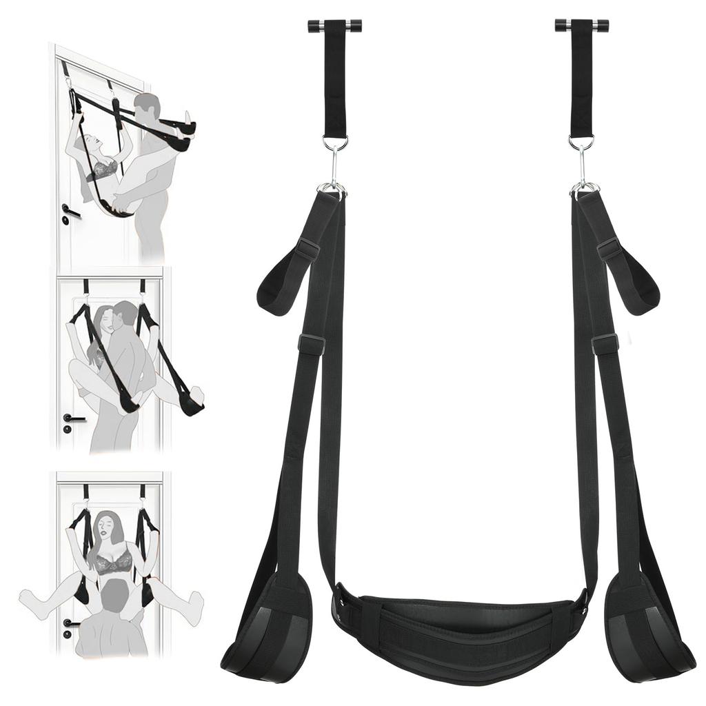 Upgraded Door Hanging Sex Swing Sex Toys Soft Slings Sex Furniture Fetish Bandage Restraints Adult Sex Swing SM Games