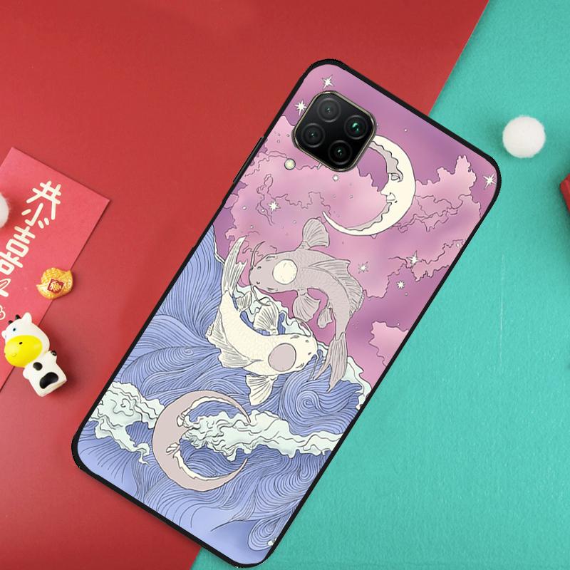 Чехол Ying Yang Koi Fish для Huawei Nova Y73 Y70 Y72 Y60 Y90 Y61 Y91 8i 7i 11i 12i 12s 9 10 SE P20 P30 P40 Lite