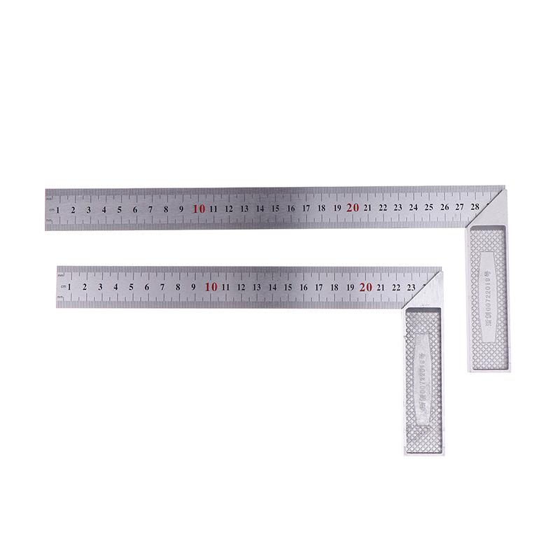 Stainless Steel Square Right Ruler Angle 90 Turning Ruler Woodworking Measuring Tool Gauge Angle Square Ruler 250/300Mm