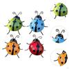 4x Garden Ladybug Wall Ornaments Sculptures Crafts Collectible Artwork Hanging Decor Art