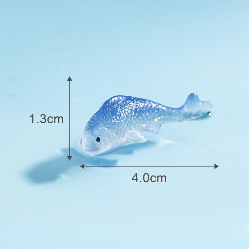 10Pcs/lot Multicolors Koi Fish Animal Miniatures Mini Figurine Fish Tank Fairy Garden Decoration Moss Terrarium Micro Landscape