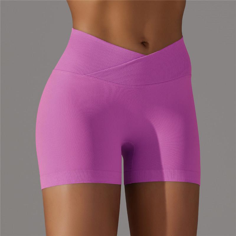High Waist Yoga Shorts Woman Gym Tights Fitness Elastic Breathable Hip Lifting Sports Shorts