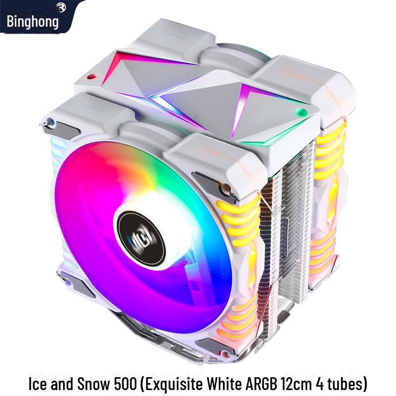 12 см многоплатформенный вентилятор охлаждения ЦП с радиатором и RGB-синхронизацией для Intel 1155/AMD