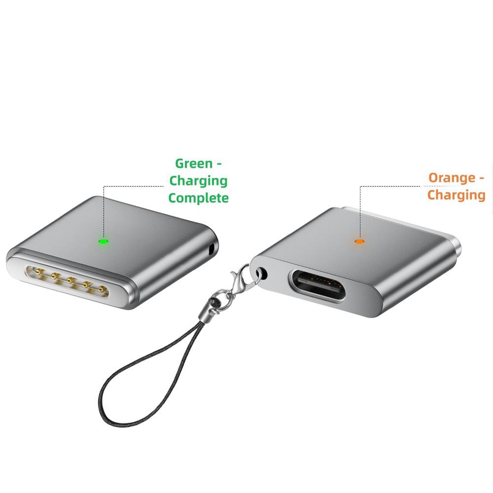 Конвертер USB Type-C PD 100 Вт со световым индикатором из алюминиевого сплава, разъем для ноутбука, быстрая зарядка для MacBook Air/Pro 13 14 15 16