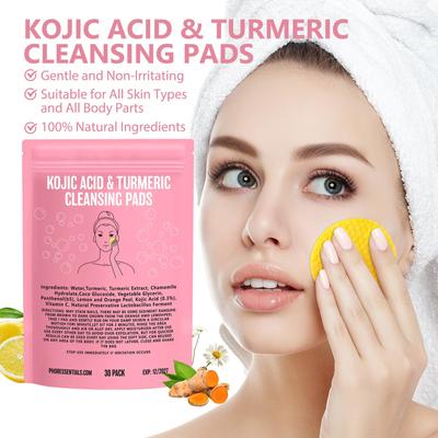 Очищающие диски для осветления кожи Очищающие диски Kojic Помогают сбалансировать жир и воду кожи Увлажняют Удаляют излишки кератина с кожи тела 30 шт 1 мл