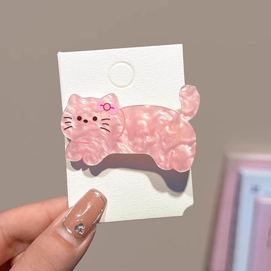 Acrylic Puppy Shape Hair Clips Cartoon Non-Slip Fringe Clips for Daily Home Office Outdoor