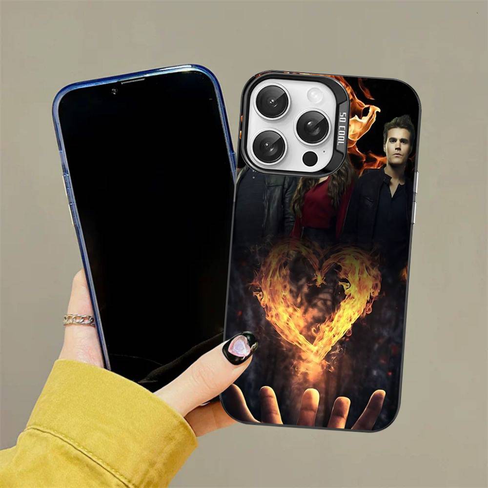 T-The V-Дневники вампира Чехол для телефона Фильм Для iPhone 16 15 14 13 12 11 Pro Max 17 Plus Цветной чехол