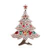 Christmas Brooches, Creative Gift Suit Accessories, Women's Corsages, European And American Retro Rhinestone Christmas Tree Pins.