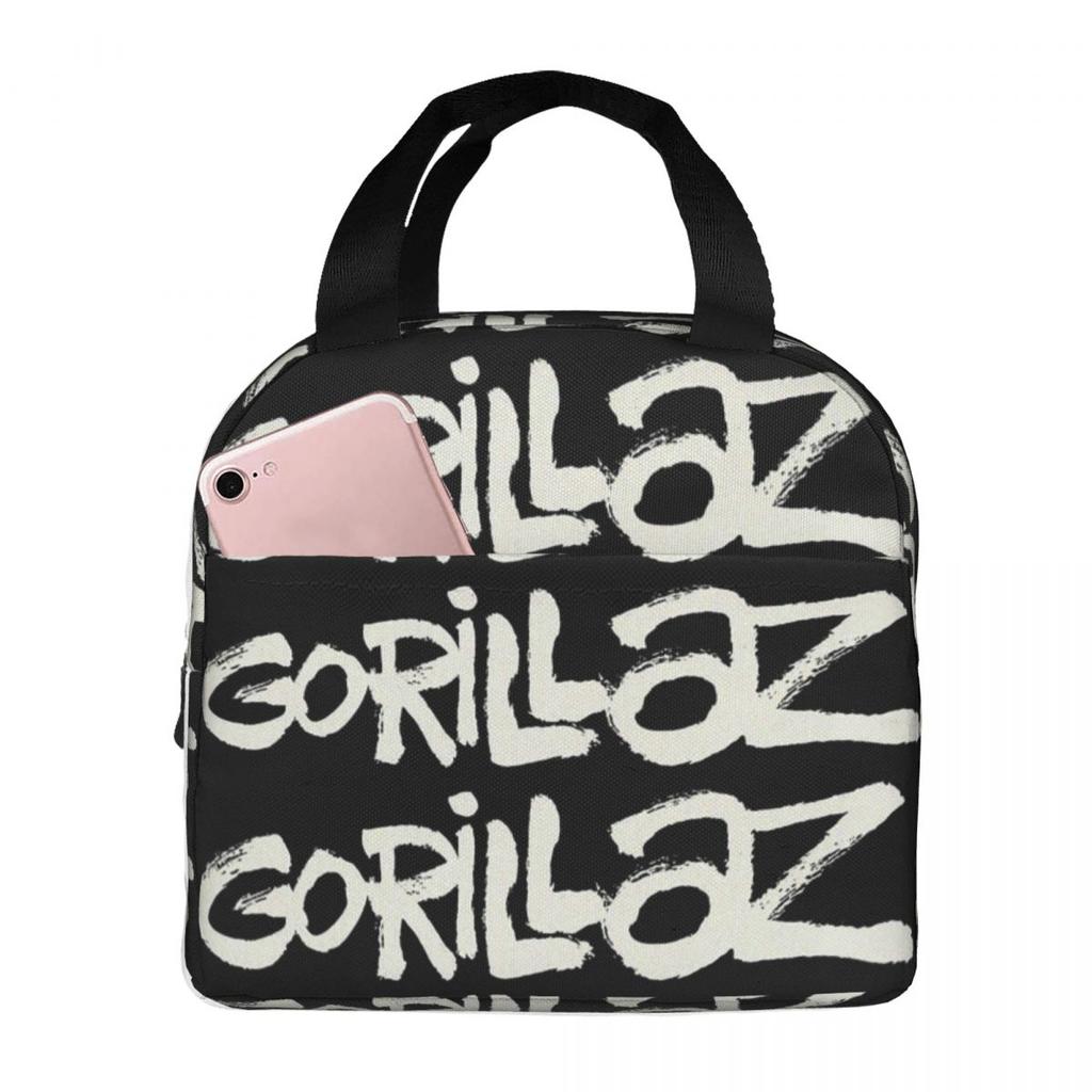 Band Gorillaz Insulated Lunch Bag for Women Office Cooler Thermal Food Box Tote Leakproof Lunch Boxes Container