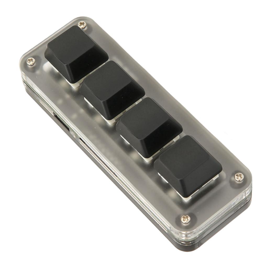 Programmable Keypad USB 4 Keys Mini Portable Mechanical Keyboard HID DIY Programmable Keyboard RGB OSU Gaming Keypad