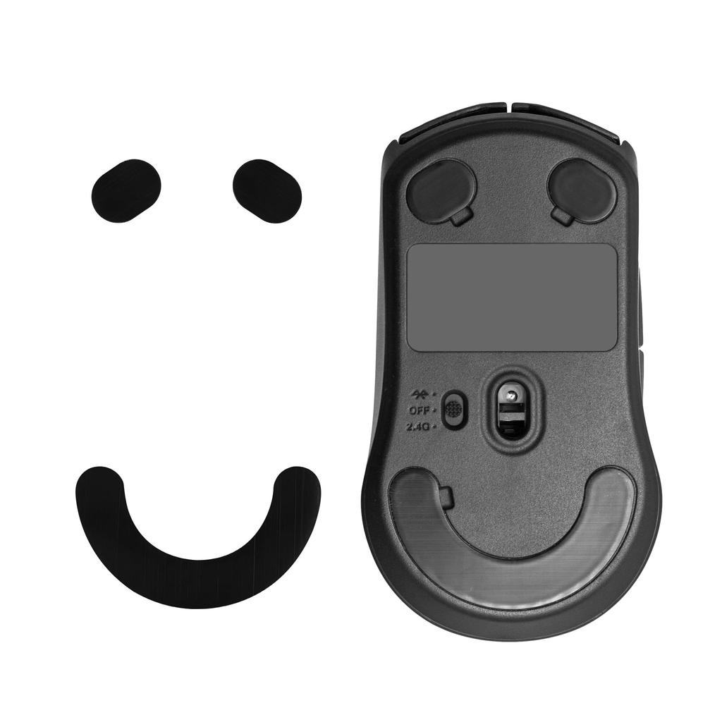 kwmobile Mouse Feet Compatible with SteelSeries Rival 3 Mouse Sole Replacement Sticker Reinforced Slip Black -